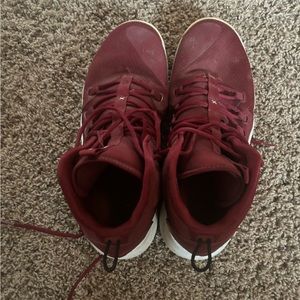 Maroon nike shoes